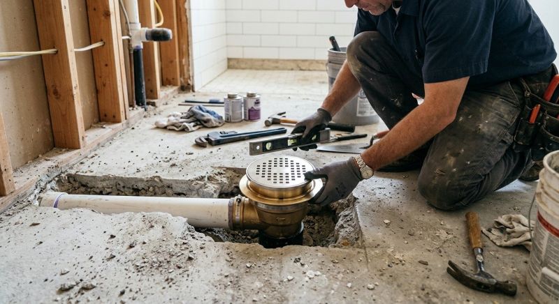 Bathroom Drain Installation